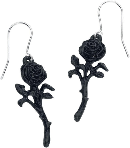 Alchemy Gothic El romance de la rosa negra Par de Pendientes