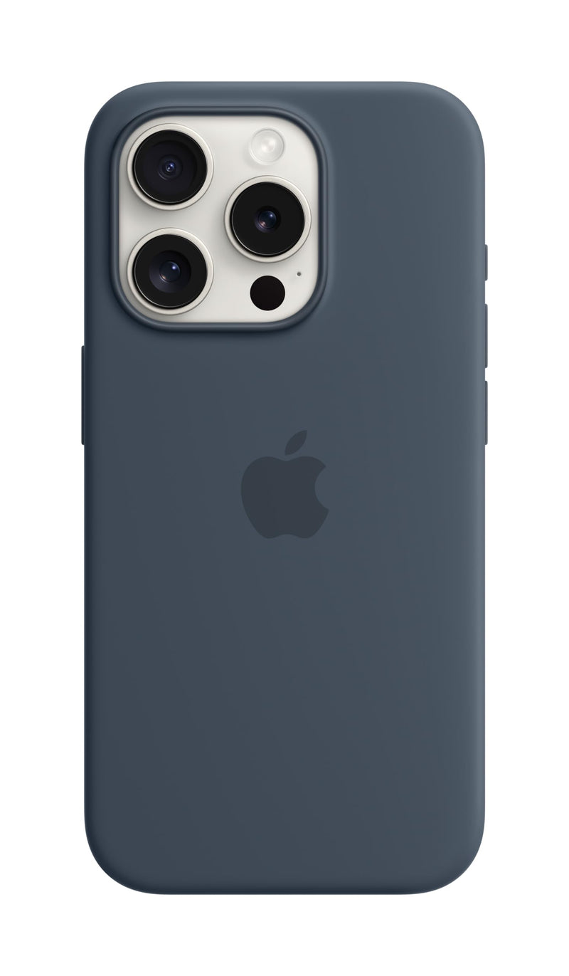 Apple - Back Cover For Mobile Phone - Magsafe Compatibility - Silicone - Storm Blue - For Iphone 15 Pro