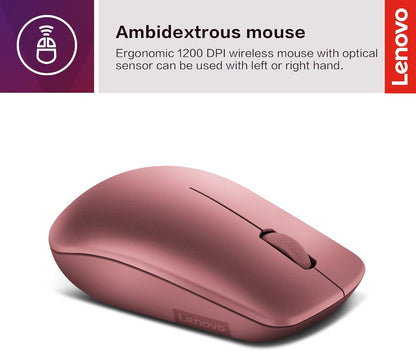 Lenovo 530 Wireless Mouse, Ambidextrous Design, Nano USB Connection, Compatible with Windows Laptops and PCs –