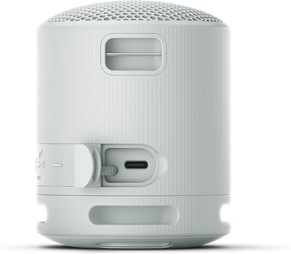 Sony SRS-XB100 - Wireless Bluetooth, Portable, Lightweight, Compact Outdoor, Travel, Speaker, Durable IP67 Waterproof & Dustproof,16 HR Battery, Versatile Strap, Hands-Free Calling, Light Grey