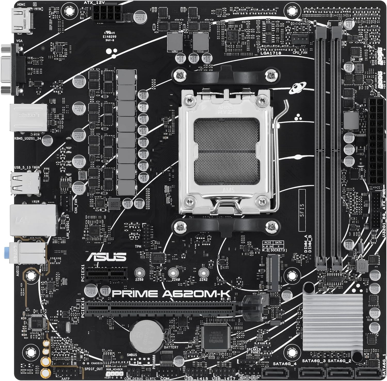 ASUS PRIME A620M-K (Socket AM5/A620/DDR5/S-ATA 6Gb/s/Micro ATX