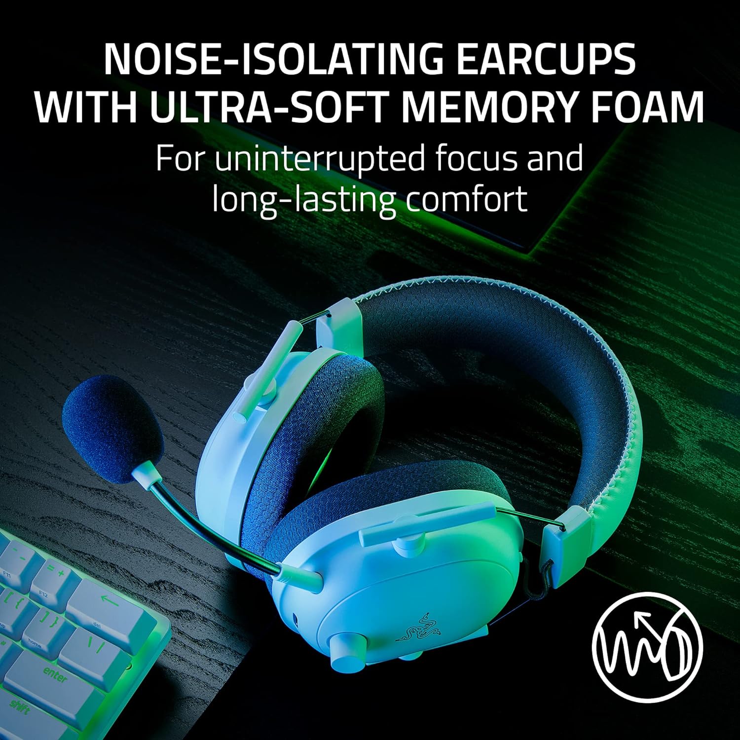 Razer BlackShark V2 Pro (2023) - Premium Wireless E-Sports Headset (HyperClear Super Wideband Mic, TriForce Titanium 50mm Driver, HyperSpeed Wireless Technology, Up to 70hrs Battery