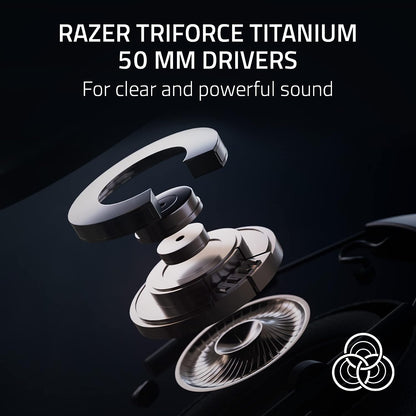 Razer BlackShark V2 Pro (2023) - Premium Wireless E-Sports Headset (HyperClear Super Wideband Mic, TriForce Titanium 50mm Driver, HyperSpeed Wireless Technology, Up to 70hrs Battery