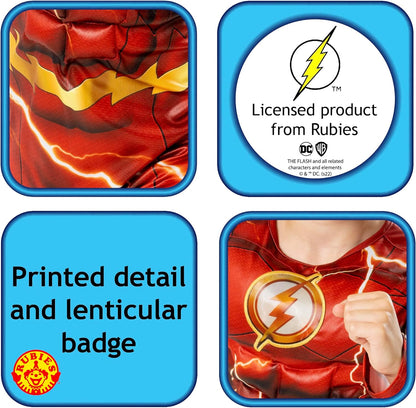 Rubie's Official DC The Flash Child Costume, Kids Superhero Fancy Dress