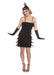 Bristol Novelty Flapper Dress Black Costume Set