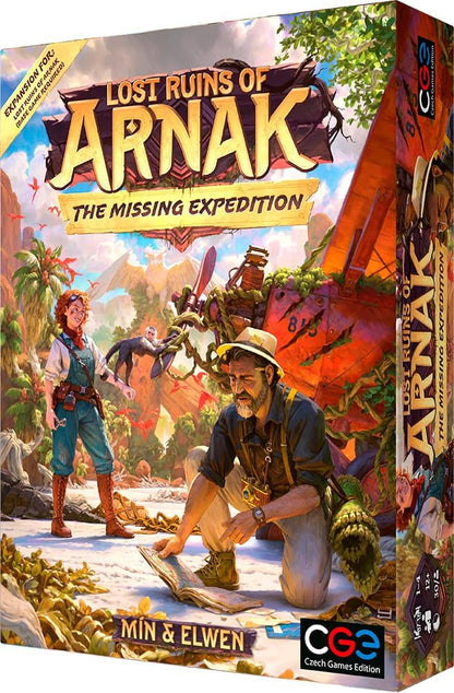 Czech Games Edition | Lost Ruins of Arnak: The Missing Expedition Expansion | Board Game | Ages 12+ | 1-4 Players | 30 Minutes Playing Time Per Player