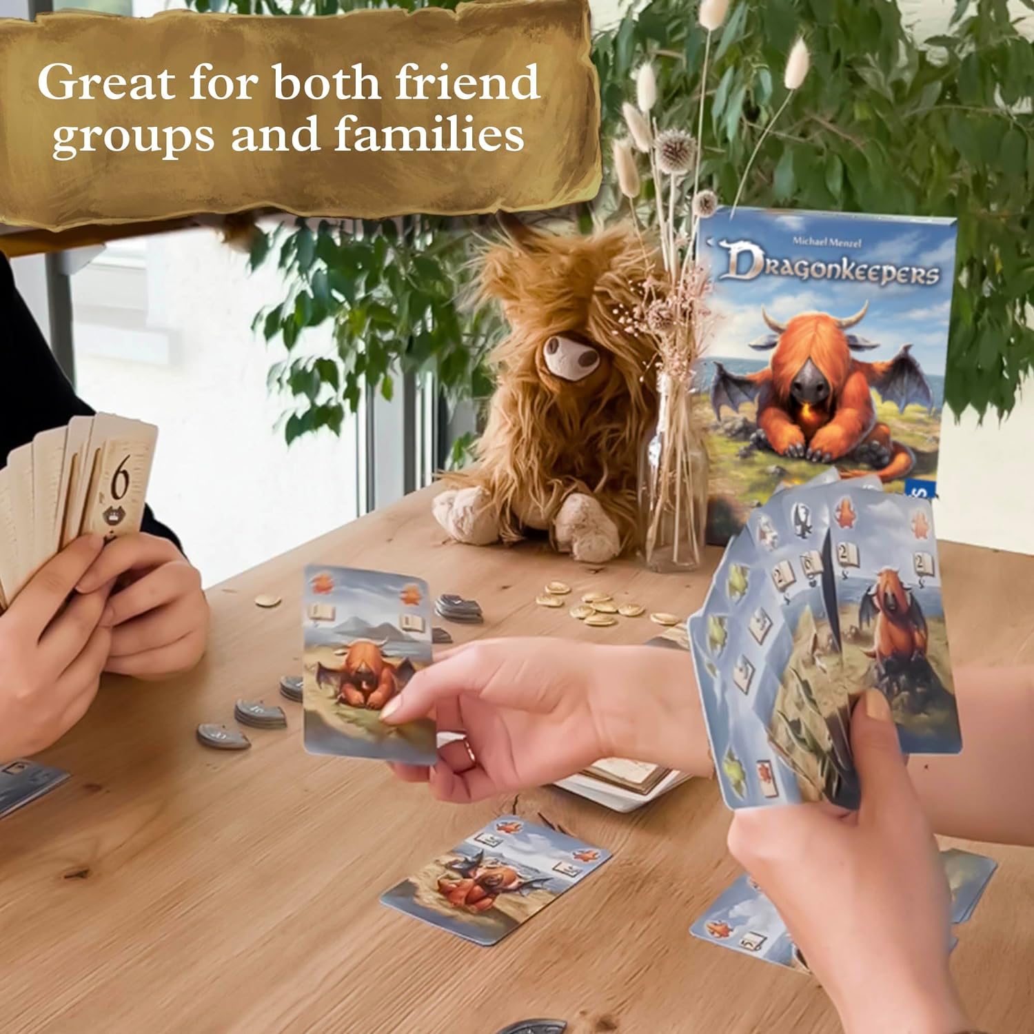 Thames & Kosmos Dragonkeepers, Exciting Card Games for Adults and Kids, Strategic Board Games for Game Night, For 2 to 4 Players, Age 8+