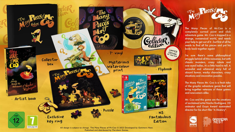 De vele stukken van Mr.Coo - Collectors Edition (Nintendo Switch