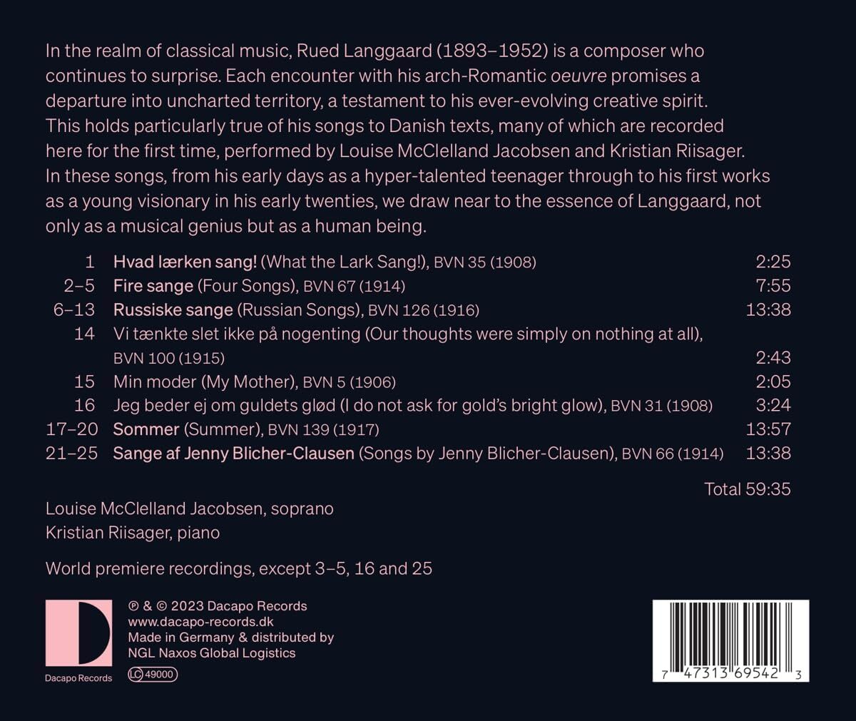 Rued Langgaard: Songs