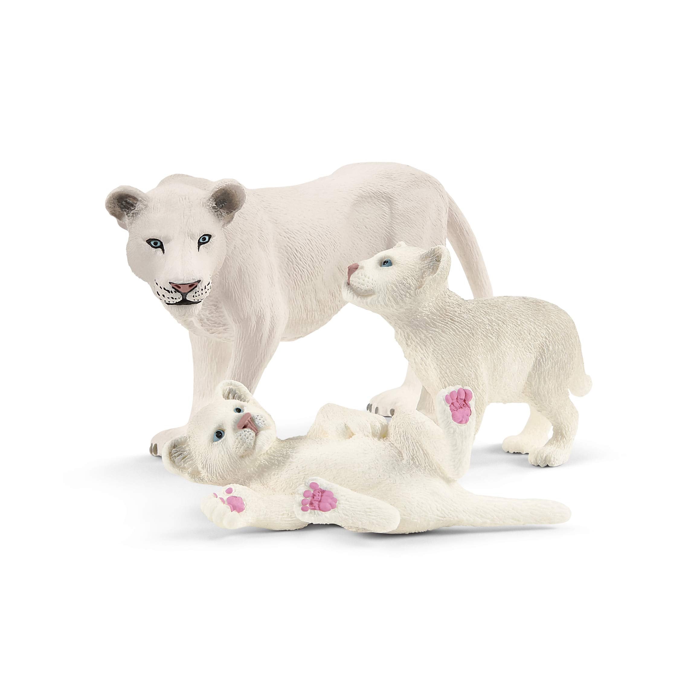 SCHLEICH 42505n Lion mother with cubs Wild Life Toy Figurine for children aged 3-8 Years