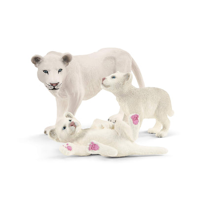 SCHLEICH 42505n Lion mother with cubs Wild Life Toy Figurine for children aged 3-8 Years