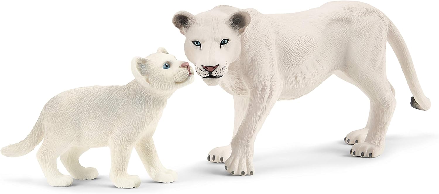 SCHLEICH 42505n Lion mother with cubs Wild Life Toy Figurine for children aged 3-8 Years