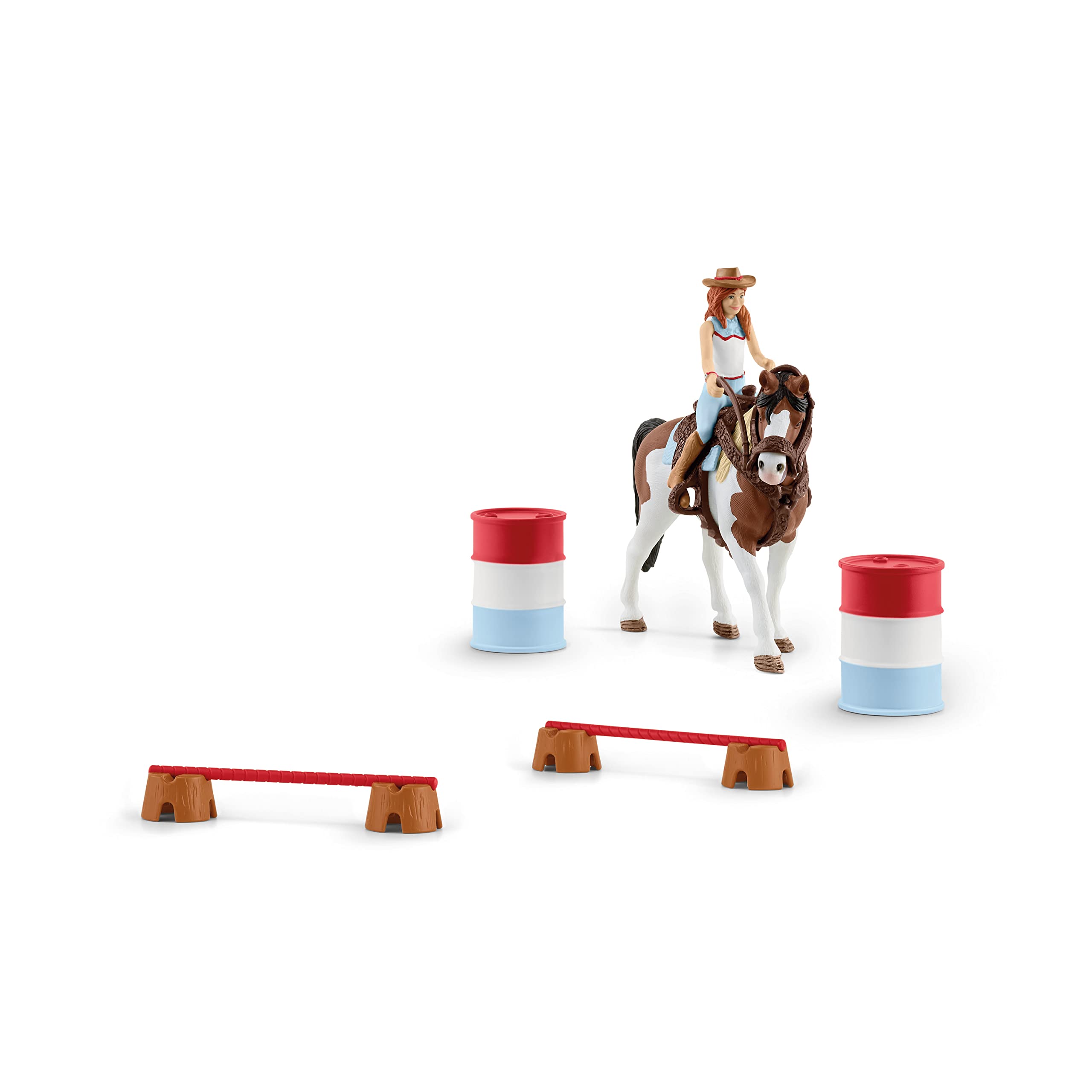 schleich HORSE CLUB 42441 12-Teiliges Pferde Set Hannahs Reitpferd - Rodeo-Reiten mit Cowgirl und Pferd, Realistisches Western Rodeo Bauernhof Pferde Spielzeug für Jungen und Mädchen ab 5 Jahren