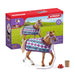 SCHLEICH 42360n English Thoroughbred with blanket Horse Club Toy Playset for children aged 5-12 Years