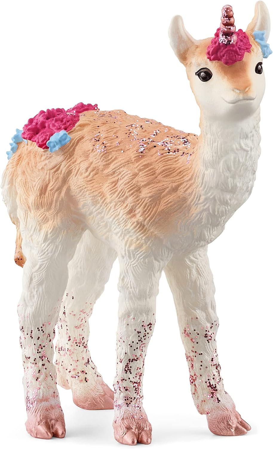 schleich BAYALA 70743 Mythisch Verziertes Rosa Lama Einhorn - Mit Glitzernden Details und Glänzendem Spiralhorn, Robustes und Fantasievolles Figuren Einhorn Spielzeug ab 5