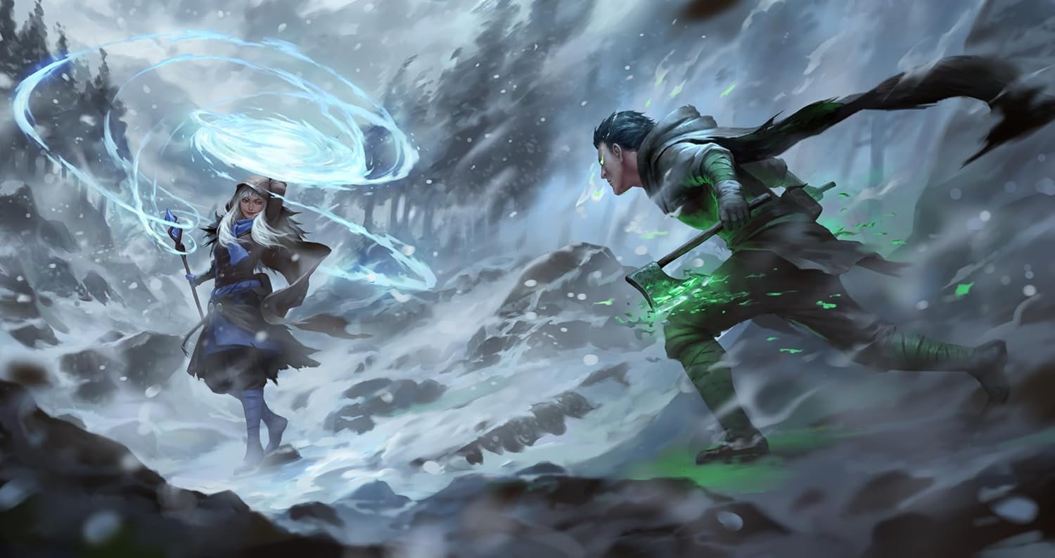 APE Games: Ivion: The Rune & The Rime - Herocrafting, Fantasy Fighting Deck-Building Board Game, Stand-Alone & Cross Compatible, Ages 13+, 2 Players