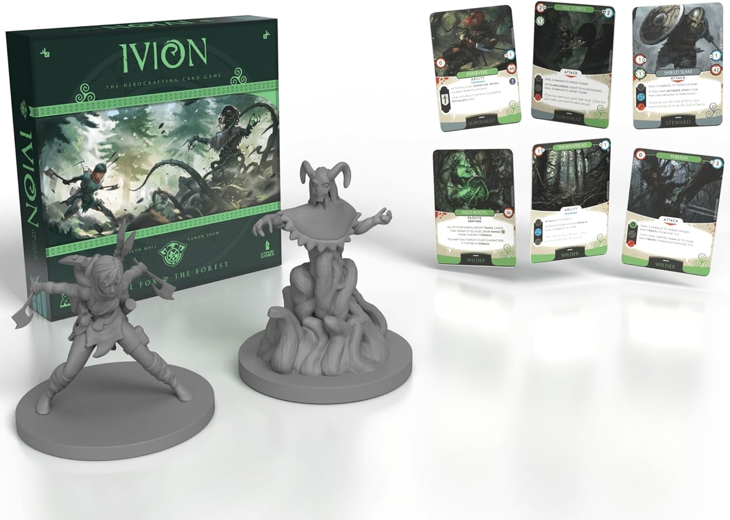 APE Games: Ivion: The Fox & The Forest - Herocrafting, Fantasy Fighting Deck-Building Board Game, Stand-Alone & Cross Compatible, Ages 13+, 2 Players
