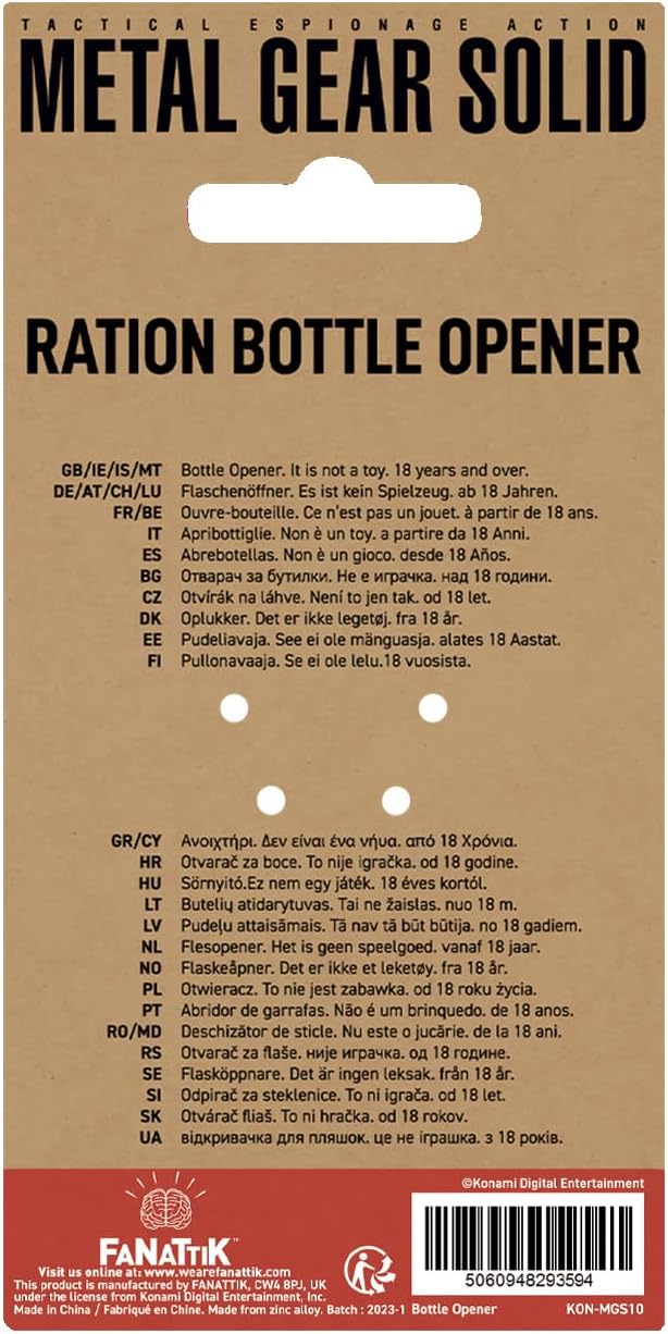 Metal Gear Solid Ration Bottle Opener