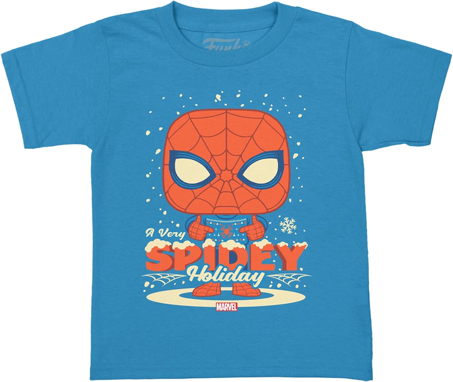 Funko Pocket POP! & Tee: Marvell-Holiday Spiderman - Spider-Man - Extra Large - (XL) - T-Shirt - Clothes With Collectable Vinyl Minifigure - Gift Idea - Toys and Short Sleeve Top for Adults Unisex