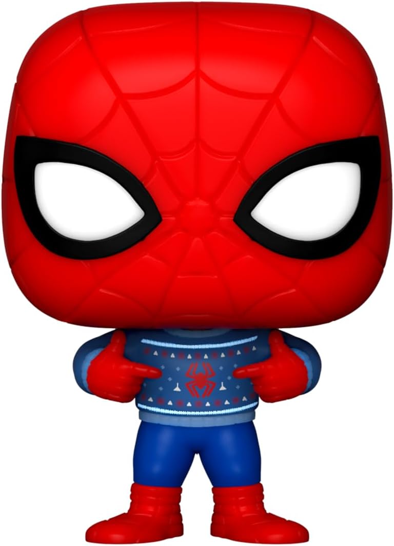 Funko Pocket POP! & Tee: Marvell-Holiday Spiderman - Spider-Man - Extra Large - (XL) - T-Shirt - Clothes With Collectable Vinyl Minifigure - Gift Idea - Toys and Short Sleeve Top for Adults Unisex