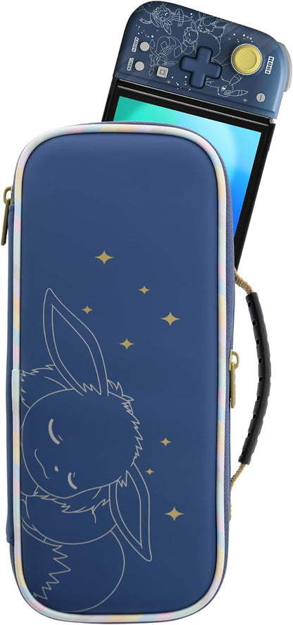 HORI Nintendo Switch Cargo Pouch Compact (Eevee Evolutions) Split Pad Compact Compatible Travel Case - Officially Licensed by Nintendo & Pokémon - Nintendo Switch & Nintendo Switch - OLED Model