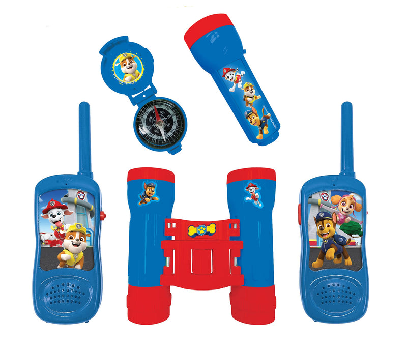 Lexibook RPTW12PA Paw Patrol Chase-Adventurer Set for Children, Walkie-Talkies 120m, Binoculars, Compass, Torchlight, Blue/Red