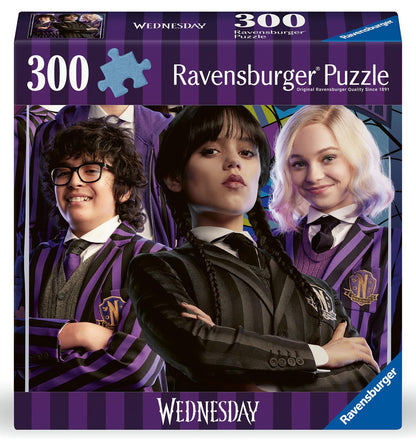 Ravensburger Wednesday Addams Gifts - 300 Piece Jigsaw Puzzle for Adults and Kids Age 8 Years Up - Outcasts Are In