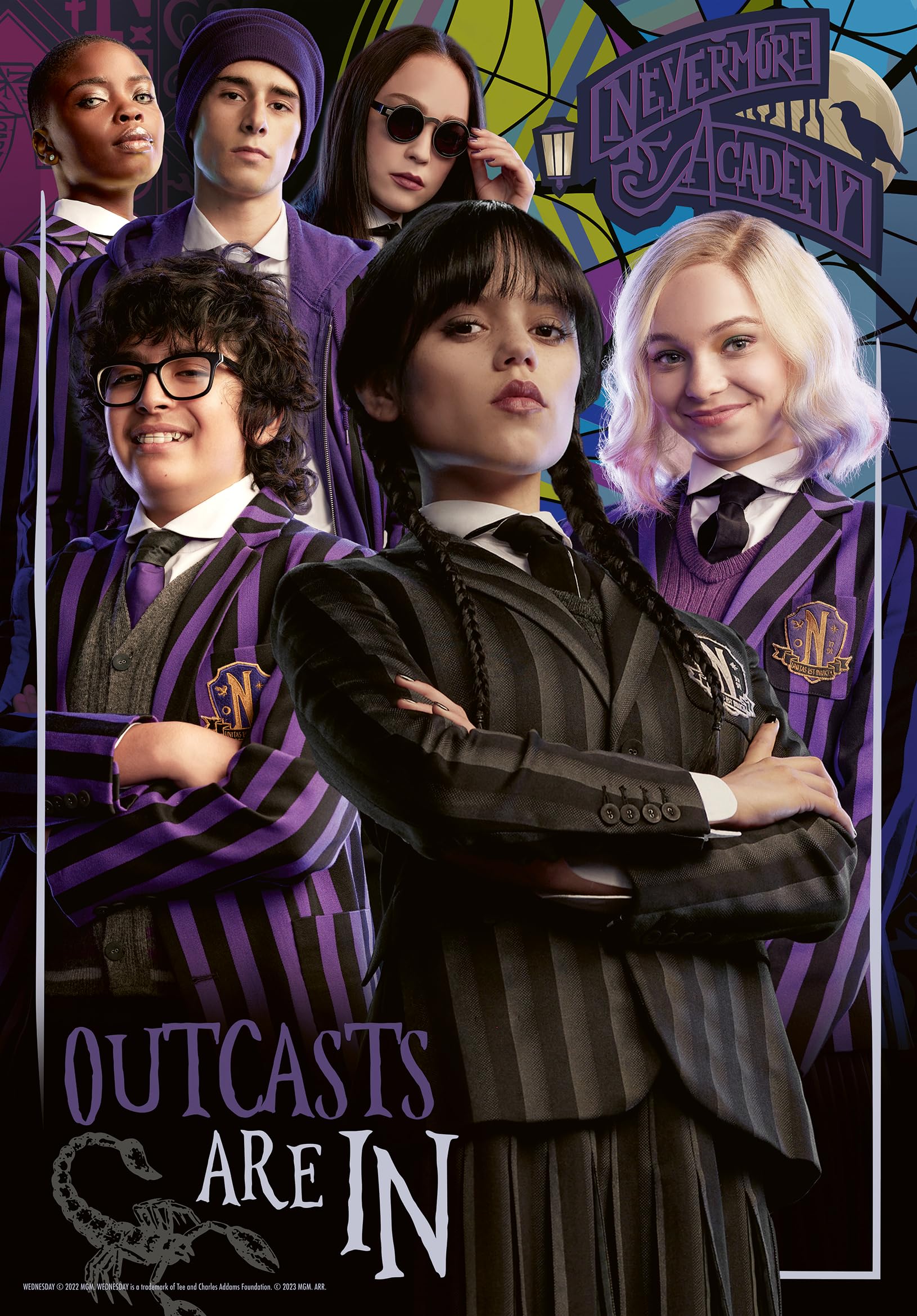 Ravensburger Wednesday Addams Gifts - 300 Piece Jigsaw Puzzle for Adults and Kids Age 8 Years Up - Outcasts Are In