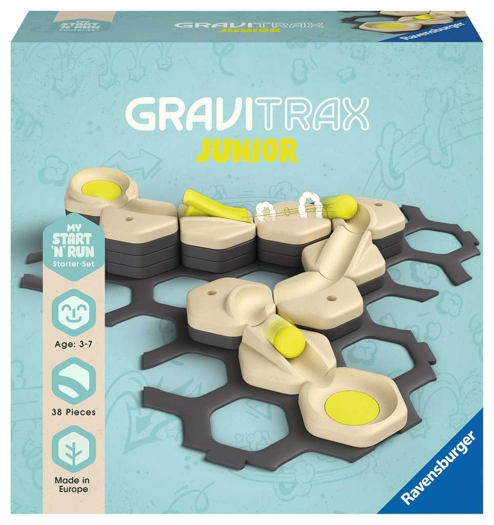 Ravensburger GraviTrax Junior Starter Set S - Expandable Marble Run for Children, Marble Run Mainly Made of Renewable Raw Materials with Educational Toy and Construction Toy from 3 Years