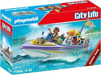 Playmobil 71366 Wedding Honeymoon Speedboat Trip Promo Pack, ceremony gift set, Fun Imaginative Role-Play, PlaySets Suitable for Children Ages 4+