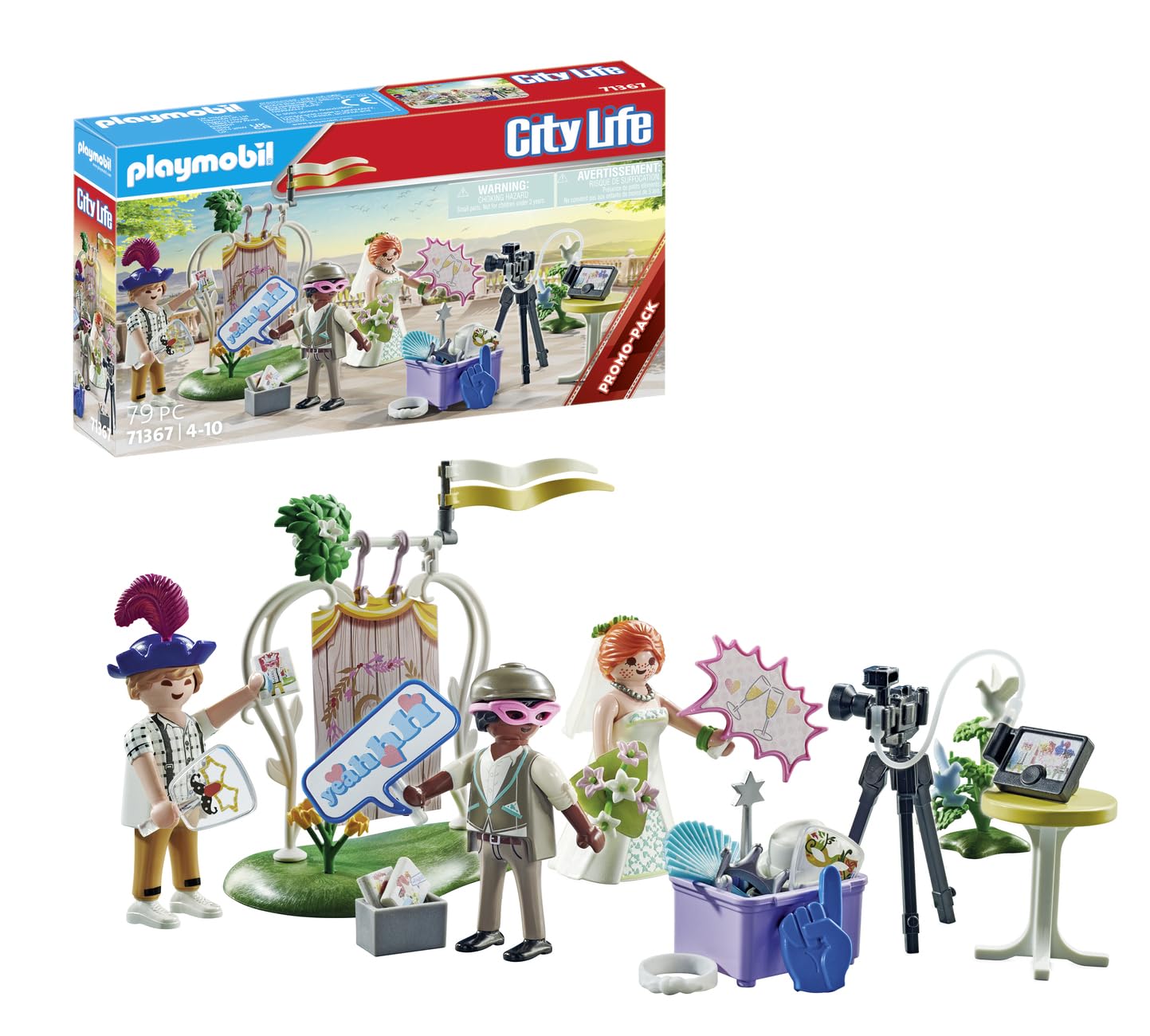 Playmobil 71367 Wedding Photo Booth Promo Pack, ceremony gift set, Fun Imaginative Role-Play, PlaySets Suitable for Children Ages 4+