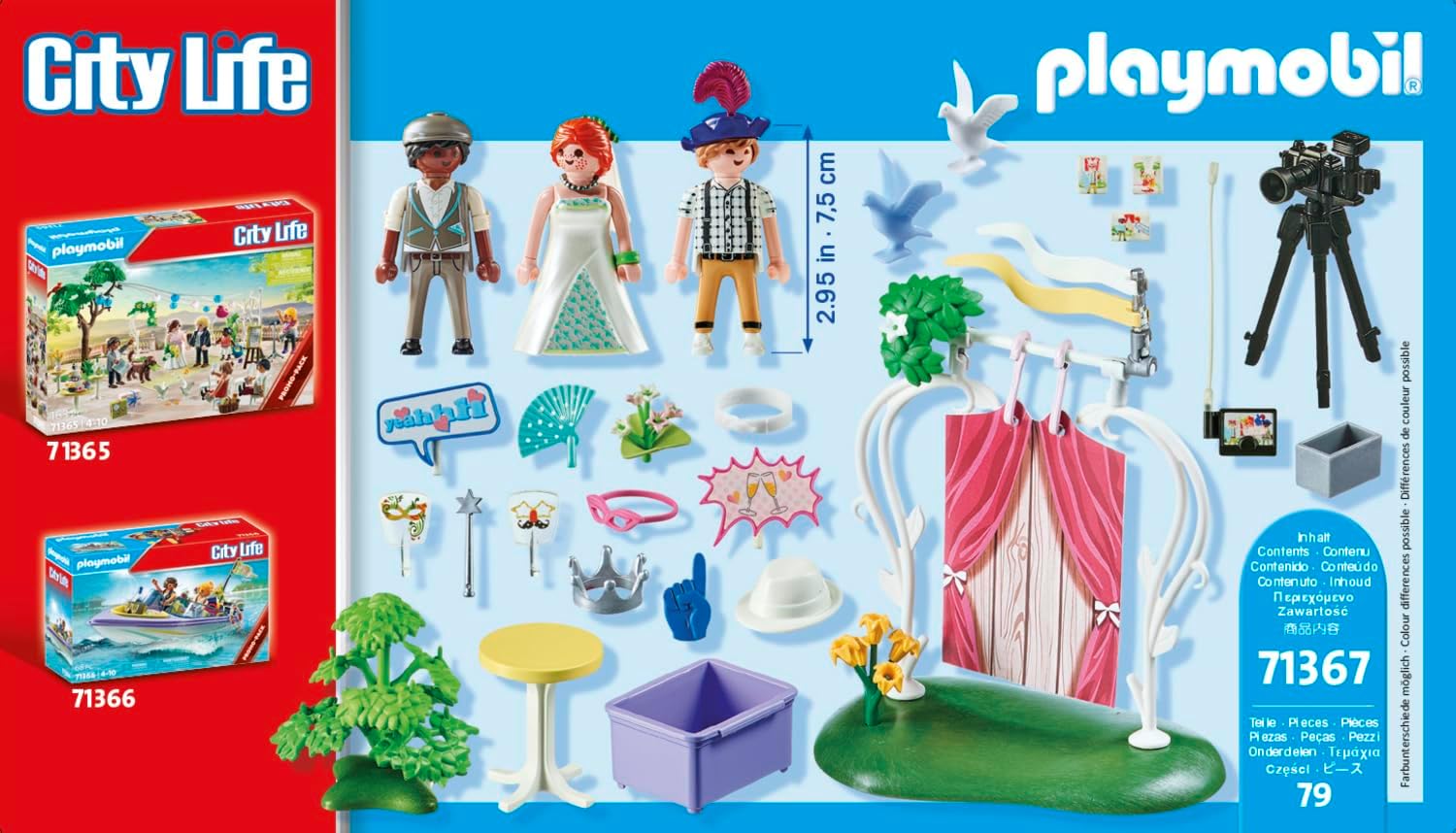 Playmobil 71367 Wedding Photo Booth Promo Pack, ceremony gift set, Fun Imaginative Role-Play, PlaySets Suitable for Children Ages 4+