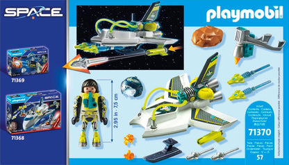 Playmobil 71370 Space Hi-Tech Space Drone, Outer Space Mission, Fun Imaginative Role-Play, PlaySets Suitable for Children Ages 4+