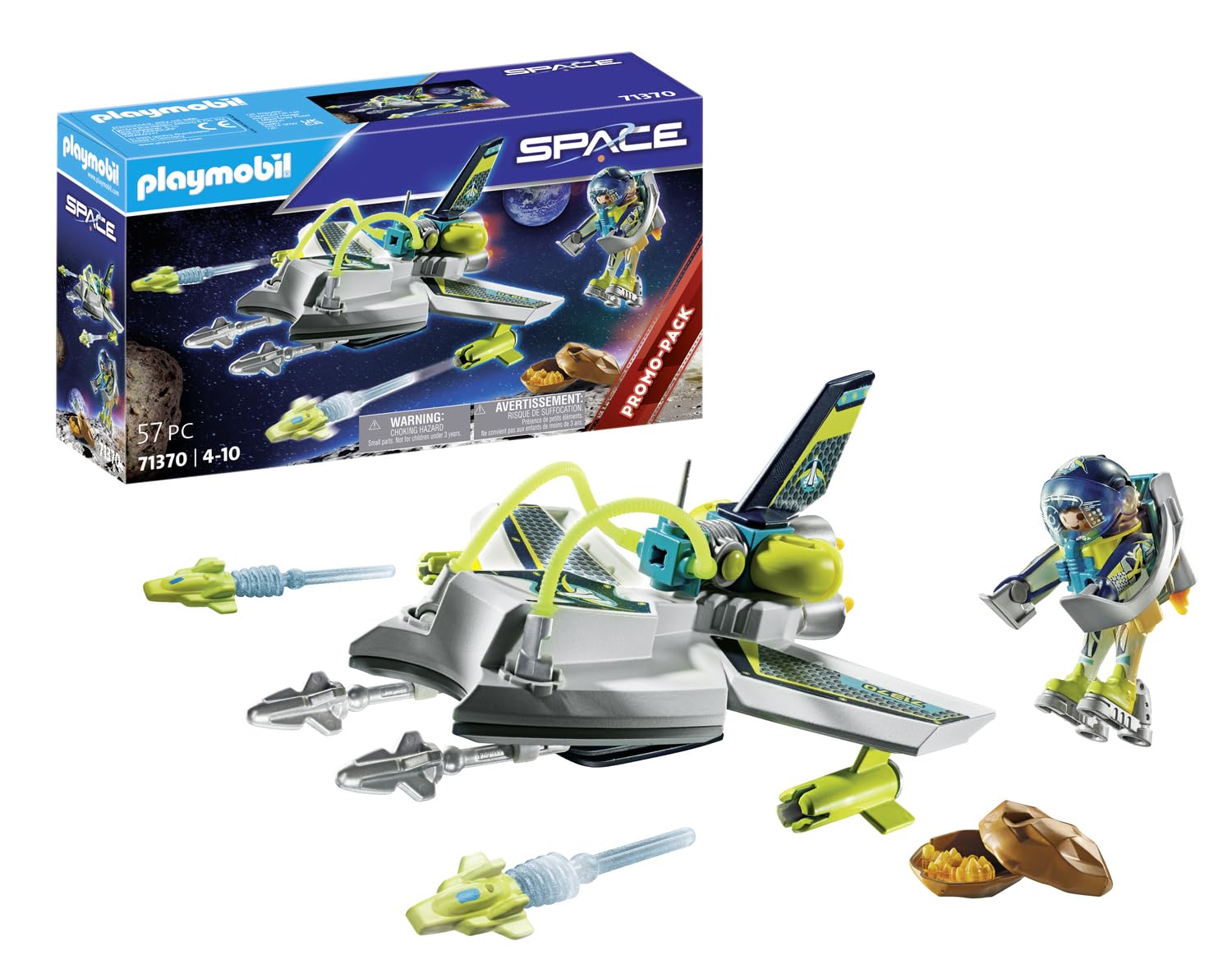 Playmobil 71370 Space Hi-Tech Space Drone, Outer Space Mission, Fun Imaginative Role-Play, PlaySets Suitable for Children Ages 4+