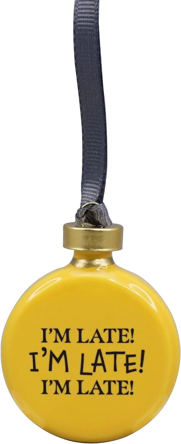 Disney Alice in Wonderland Hanging Tree Decoration - Gold Key - 7.4cm x 4.8cm x 5.7cm - Ornament - Disney Christmas Tree Decorations - Alice In Wonderland Gifts