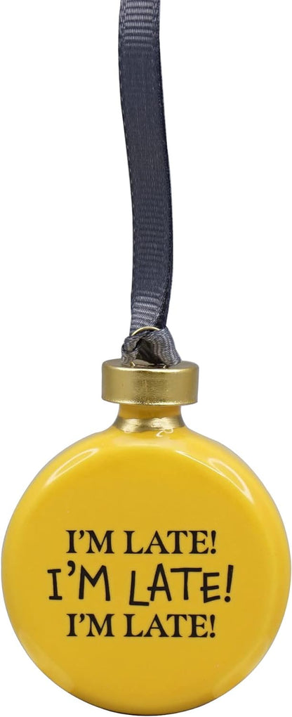 Disney Alice in Wonderland Hanging Tree Decoration - Gold Key - 7.4cm x 4.8cm x 5.7cm - Ornament - Disney Christmas Tree Decorations - Alice In Wonderland Gifts