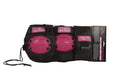 Kids Globe Street Rider Skater Sicherheitsset 6-teilig (Knie-, Ellenbogen- und Handgelenkschoner) rosa / schwarz, medium - 720240