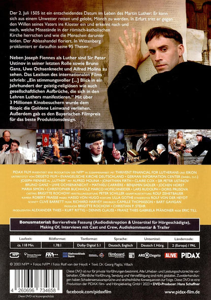 Luther - Er veränderte die Welt für immer / Preisgekrönte und starbesetzte Filmbiografie über den Kirchenreformer Martin Luther (Pidax Historien-Klassiker