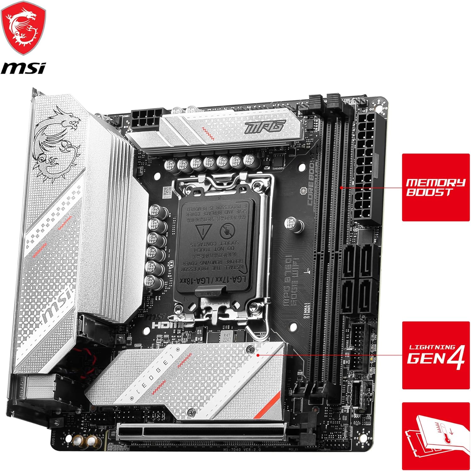 MSI MPG B760I EDGE WIFI (Socket 1700/B760/DDR5/S-ATA 6Gb/s/Mini ITX