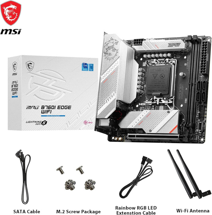 MSI MPG B760I EDGE WIFI (Socket 1700/B760/DDR5/S-ATA 6Gb/s/Mini ITX
