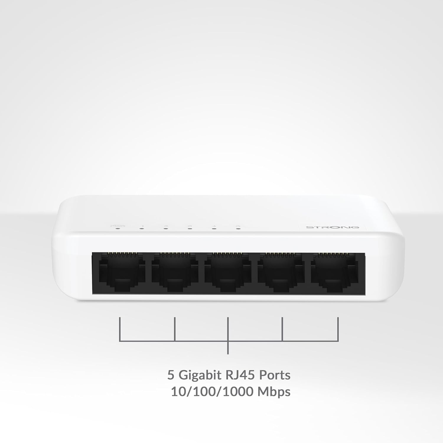 STRONG SW5000P | 5-Port Switch Gigabit Ethernet | Table and Wall Mounting | Ideal for Fast LAN Connections | Network Expansion |