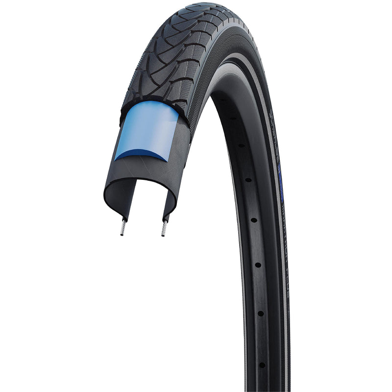 Schwalbe Marathon Plus SmartGuard Tyre, Black/Reflective