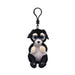 Ty Beanie Bellies Clips T43113 Plush Key Holder, Ranger The Dog with Blue Eyes Glitter, Plush Animals with Soft Belly 12 cm