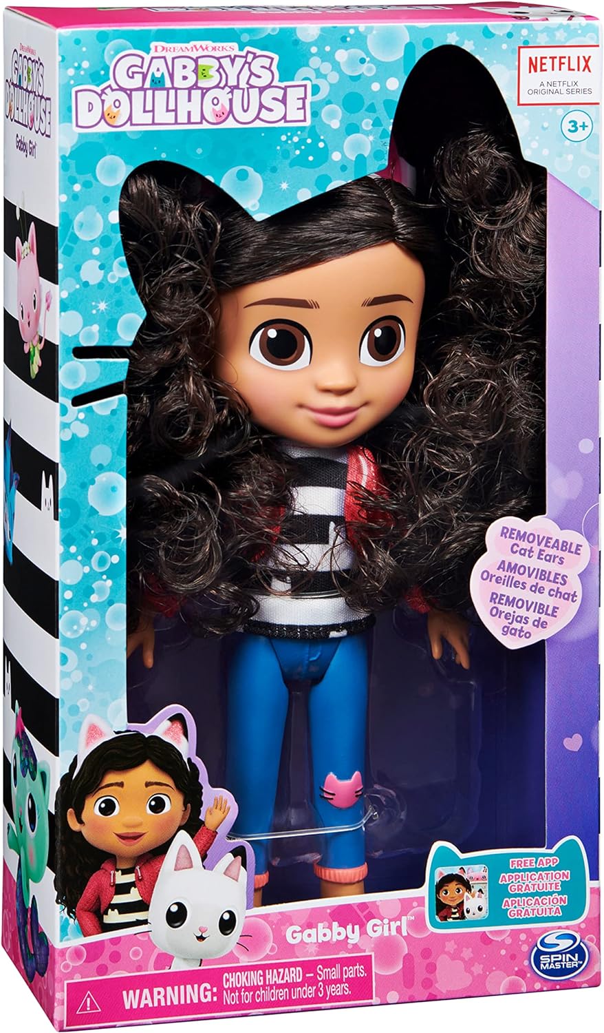 Gabby's Dollhouse, 8-inch Gabby Girl Doll, Kids Toys for Ages 3 and up