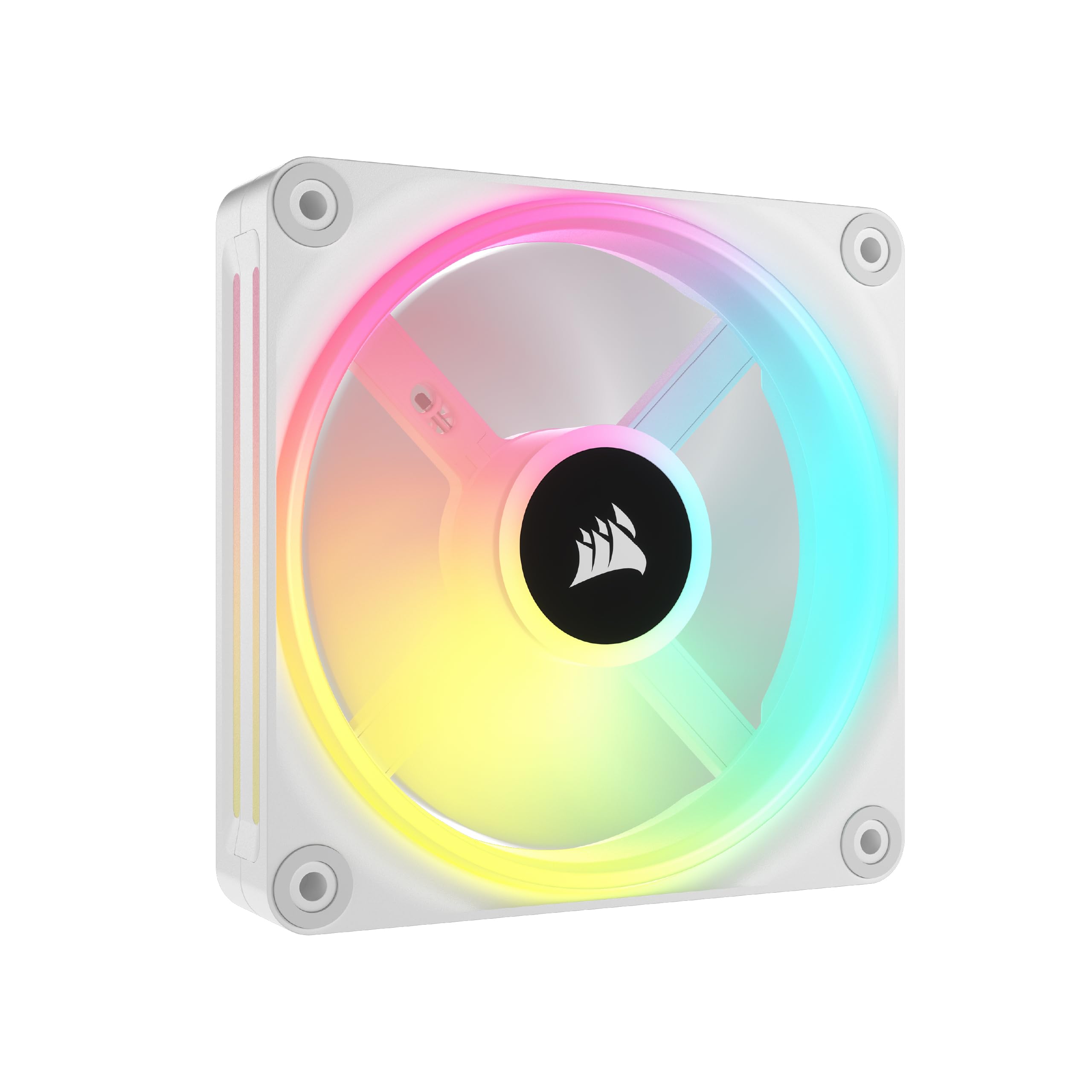 Corsair iCUE LINK QX120 RGB 120mm Magnetic Dome RGB Single Fan - White Fans Only Single (120mm) White