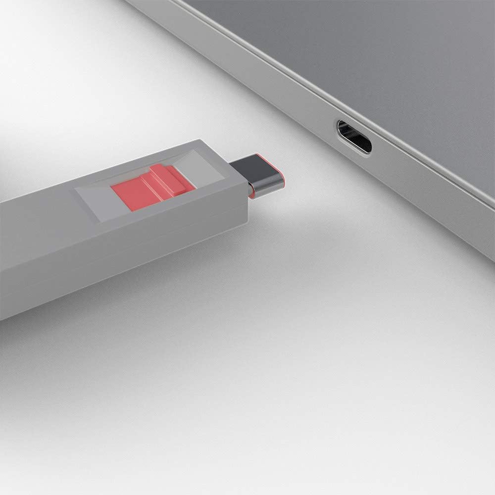 LINDY 40425 USB Type C Port Blocker Key, Red - Pack of 4
