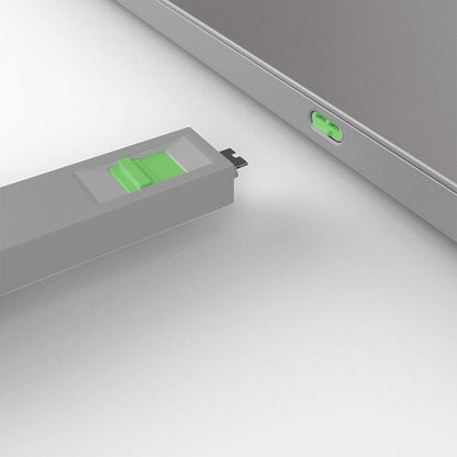 LINDY 40426 USB Type C Port Blocker Key, Green - Pack of 4