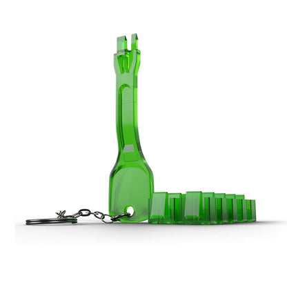 LINDY 10 x RJ-45 Port Blockers with Key - Green Pack Of 10 With Key Green