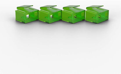 LINDY 10 x RJ-45 Port Blockers with Key - Green Pack Of 10 With Key Green