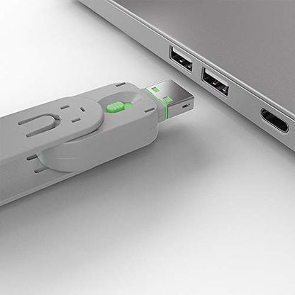 LINDY 40621 USB Type A Port Blocker Key, Green